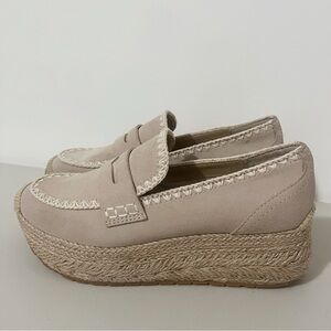Dolce Vita Janine Women's Cream Platform Loafers Nude Size 7